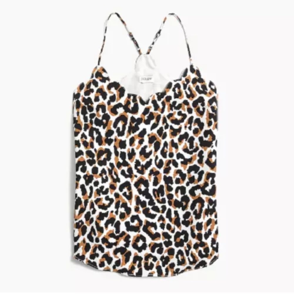 J.Crew Factory Scalloped Cami - Leopard -NWT